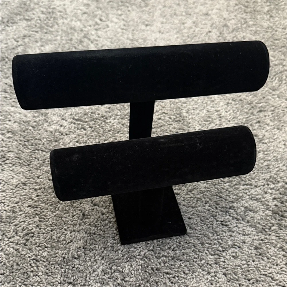 Black Velvet Jewelry Display Stand - Picture 2 of 6